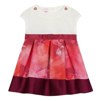 Baker by Ted Baker Baby girls' white and pink graphic print dress